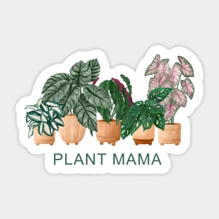 Plant Mama, House Plants Illustration 8 Sticker